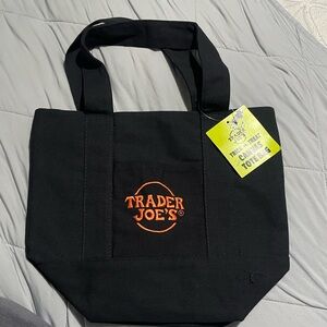 Trader Joe's Black mini tote bag